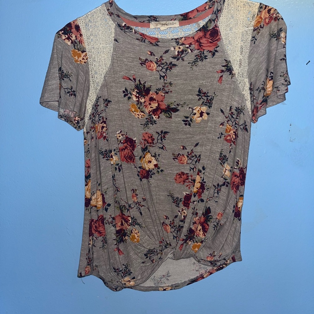 Rewind, kids T-shirt, small, Floral